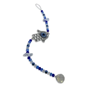 Evil Eye Crystal Suncatcher Hamsa