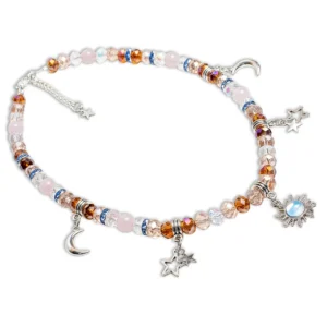 Sun Moon Stars Crystal Necklace